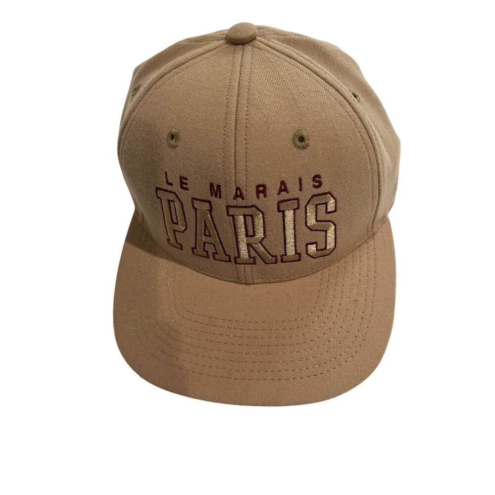 HOOD Le Marais Paris Wool Baseball Cap in Sandstone